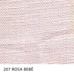 Tecido Linho Malta rosa bebê com textura natural e caimento leve