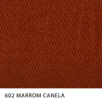 Tecido Sarja Soul Peletizada da MN Tecidos na cor MARROM-CANELA, cor lisa, com acabamento peletizado e alta resistência.