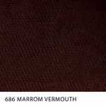 Tecido Sarja Soul Peletizada da MN Tecidos na cor MARROM-VERMOUTH, cor lisa, com acabamento peletizado e alta resistência.