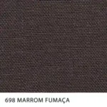 Tecido Linho Malta marrom fumaça com acabamento natural