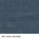 Tecido Linho Malta azul milano com textura natural