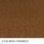 Tecido Sarja Soul Peletizada da MN Tecidos na cor BEGE-CARAMELO, cor lisa, com acabamento peletizado e alta resistência.