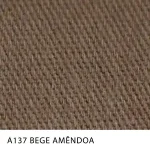 Tecido Sarja Soul Peletizada da MN Tecidos na cor BEGE-AMENDOA, cor lisa, com acabamento peletizado e alta resistência.