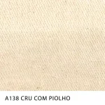 Tecido Sarja Spring Peletizada Span da MN Tecidos, cor lisa CRU, com elastano e acabamento peletizado.