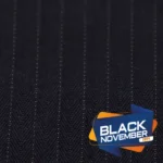 Tecido Alfaiataria Risca de Giz FT MN Tecidos, com riscas verticais, textura refinada e caimento estruturado