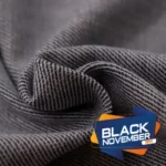 tecido cotton linen taipu twill cinza com textura sarjada refinada