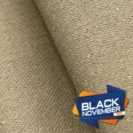 Tecido Cotton Milano Span bege - denim com elastano e gramatura média