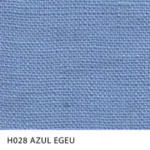 Tecido Linho Malta azul egeu com acabamento natural refinado