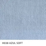 Tecido Sarja Soul Peletizada da MN Tecidos na cor AZUL-SOFT, cor lisa, com acabamento peletizado e alta resistência.