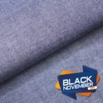 Tricoline Bergamo Twill da MN Tecidos com trama mesclada e toque suave.