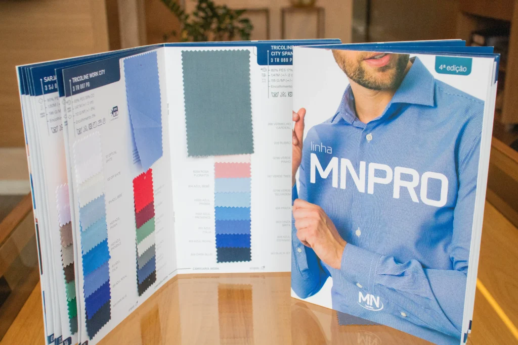catálogo de tecidos MN PRO MN Tecidos catálogo de tecidos MN PRO com amostras têxteis MN Tecidos