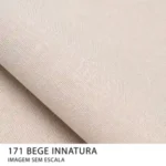 Tecido Braspérola puro linho 200 g/m² na cor Bege Innatura com textura natural.