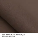 Tecido Braspérola puro linho 200 g/m² na cor Marrom Fumaça com textura natural.