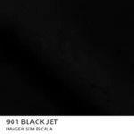 Tecido Braspérola puro linho 200 g/m² na cor Black Jet com textura natural.